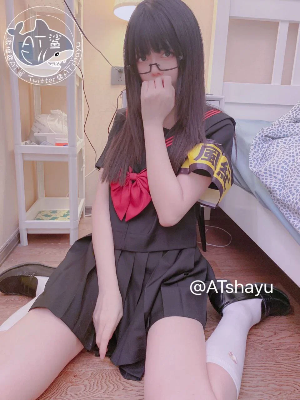 AT鲨 - 不守纪律的风纪委员 [51P,1V-20MB] tg@simisebaisi 【丝足阁】001.webp